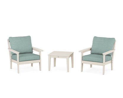 Country Living Cottage 3-Piece Deep Seating Set in Sand / Glacier Spa