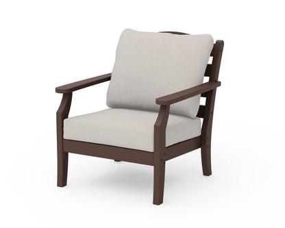 Draper James™ by  POLYWOOD® Savannah Deep Seating Chair in Mahogany / Cast Ash