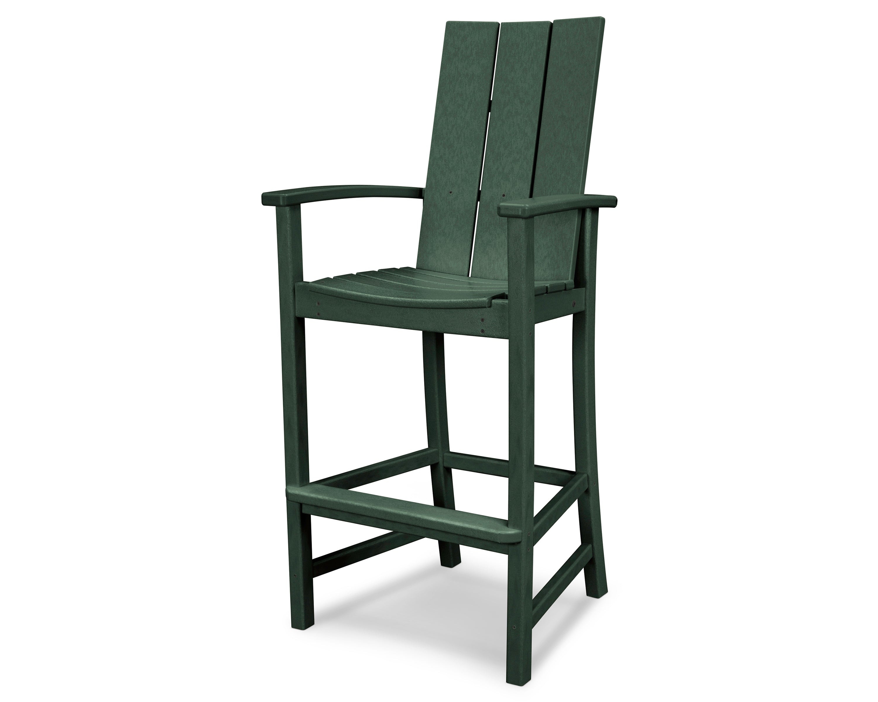 POLYWOOD® Modern Adirondack Bar Chair in Green