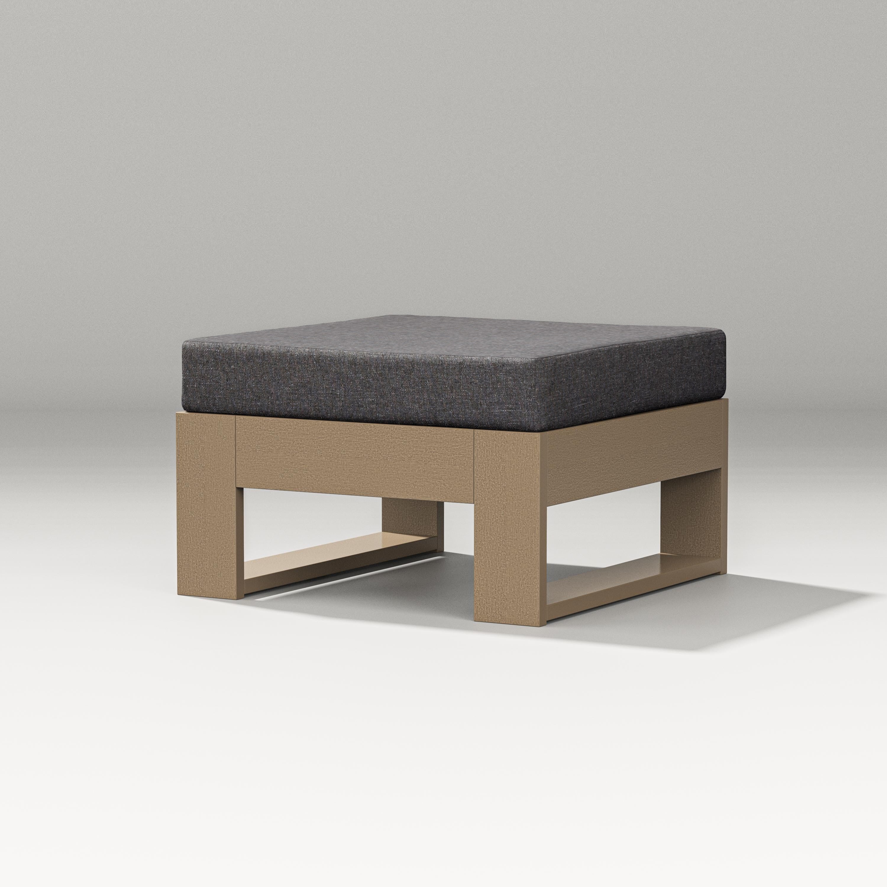PW Designer Series Latitude Lounge Ottoman in Vintage Sahara / Ash Charcoal