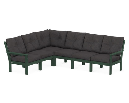 POLYWOOD® Vineyard 6-Piece Sectional in Green / Ash Charcoal
