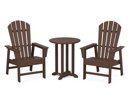 POLYWOOD® South Beach 3-Piece Round Farmhouse Bistro Dining Set in Mahogany