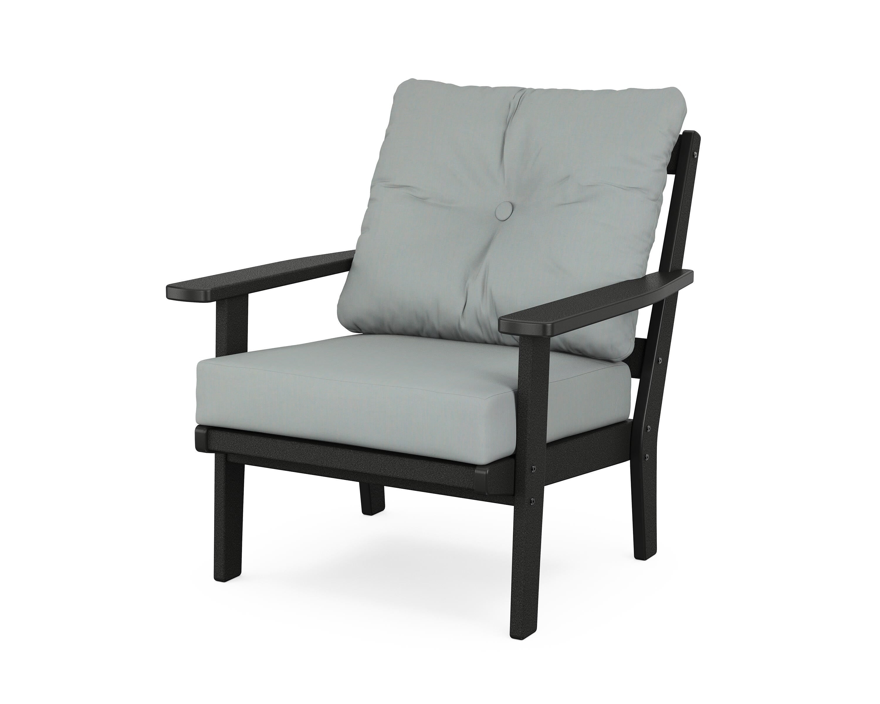 POLYWOOD® Prairie Deep Seating Chair in Black / Spa