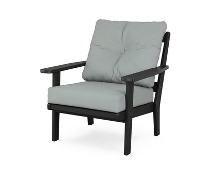 POLYWOOD® Prairie Deep Seating Chair in Black / Spa