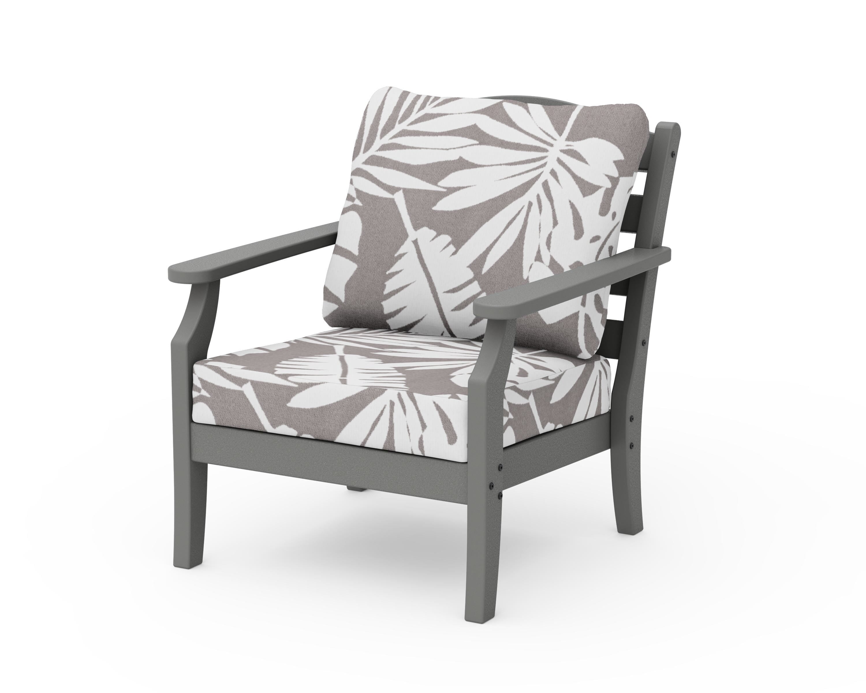 Draper James™ by  POLYWOOD® Savannah Deep Seating Chair in Slate Grey / Leaf Grey Mist
