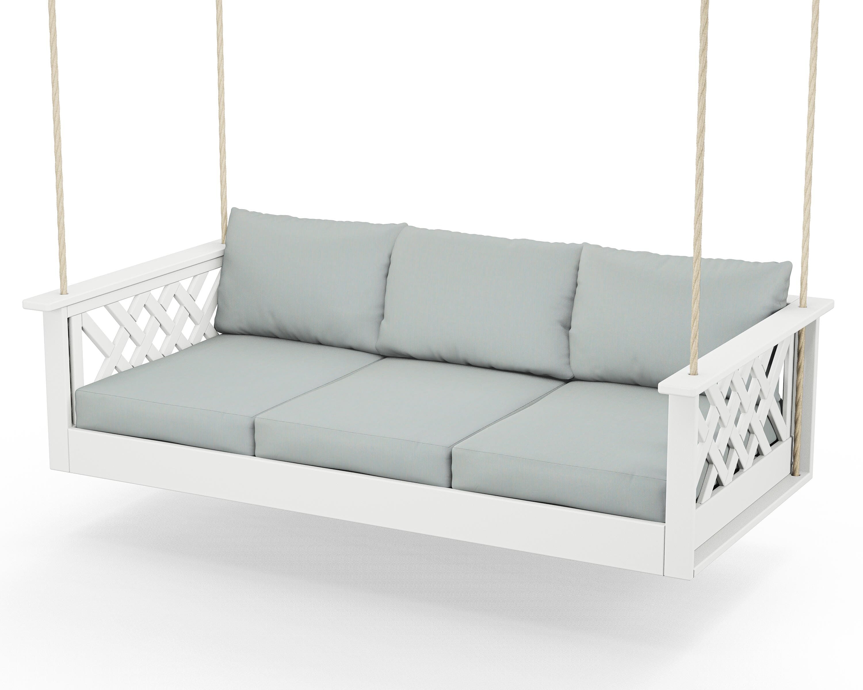 Country Living Wovendale Daybed Swing in White / Spa