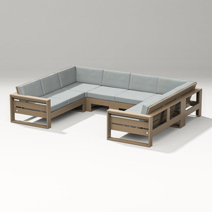 PW Designer Series Latitude U-Shaped Sectional in Vintage Sahara / Spa