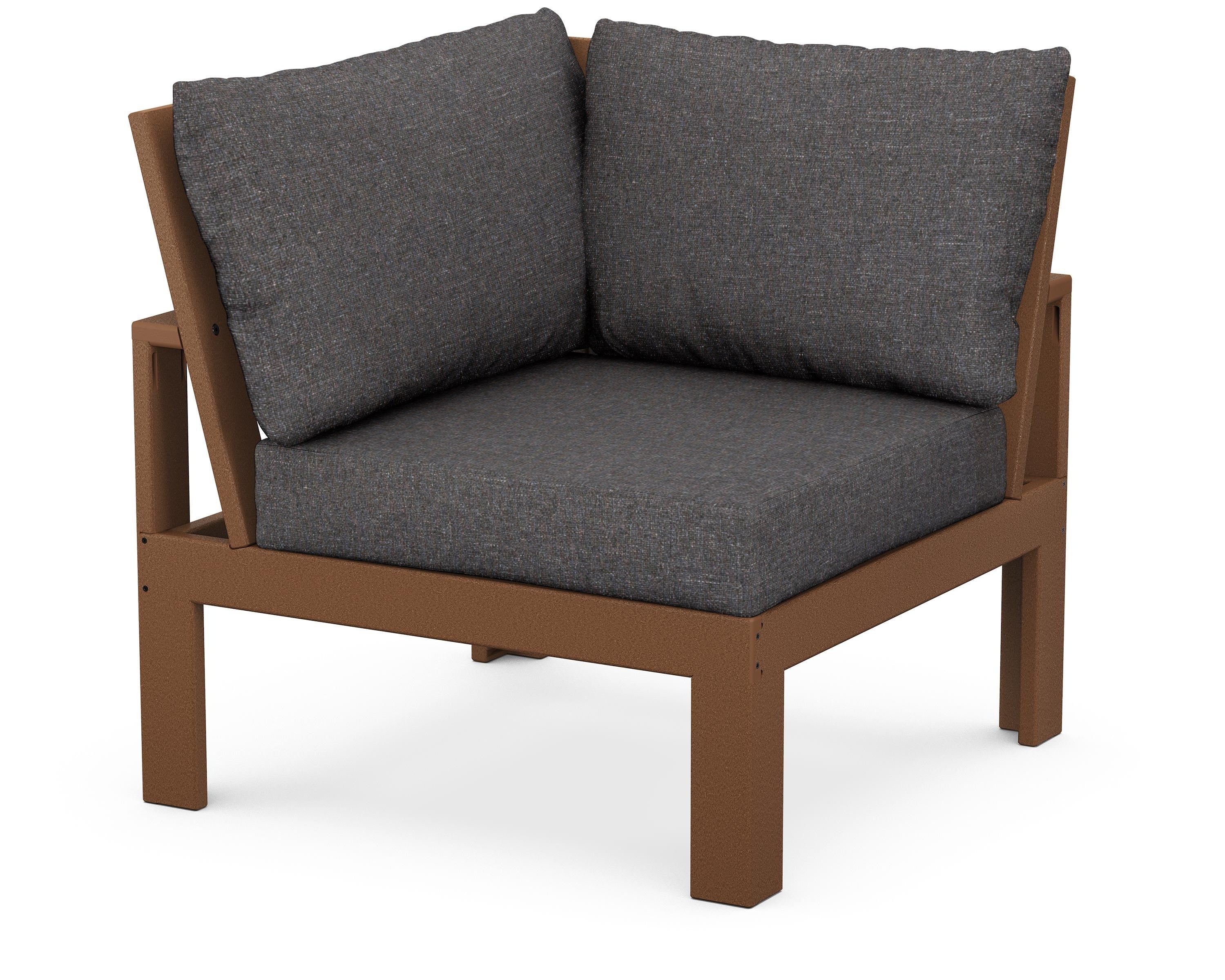 Unbranded Modular Corner Chair in Teak / Ash Charcoal