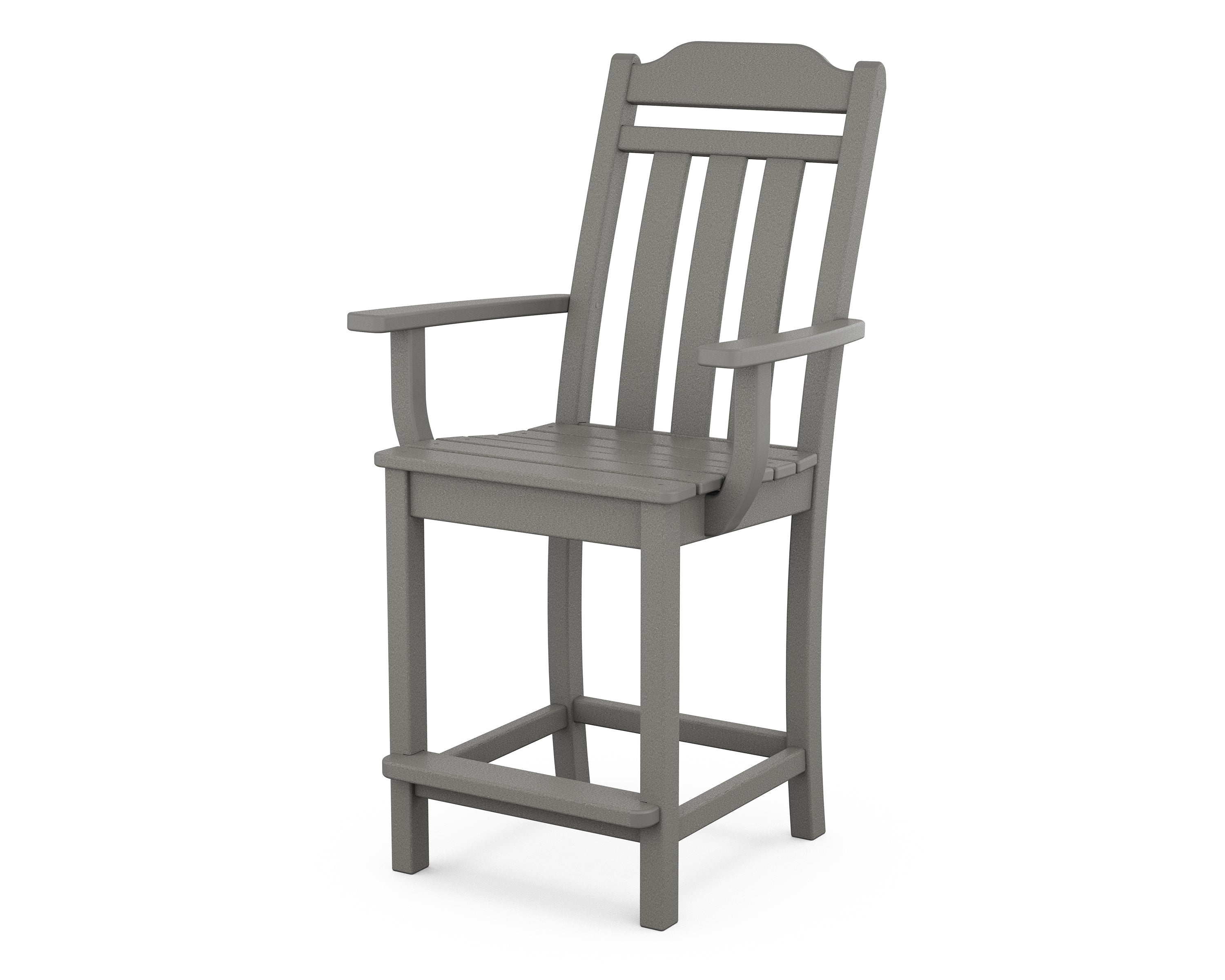 Country Living Cottage Counter Arm Chair in Slate Grey