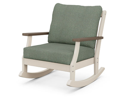 POLYWOOD® Braxton Deep Seating Rocking Chair in Sand / Kona / Cast Sage
