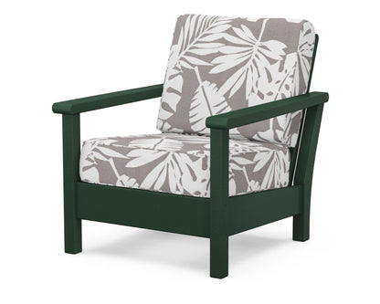 POLYWOOD® Harbour Deep Seating Chair in Green / Leaf Grey Mist