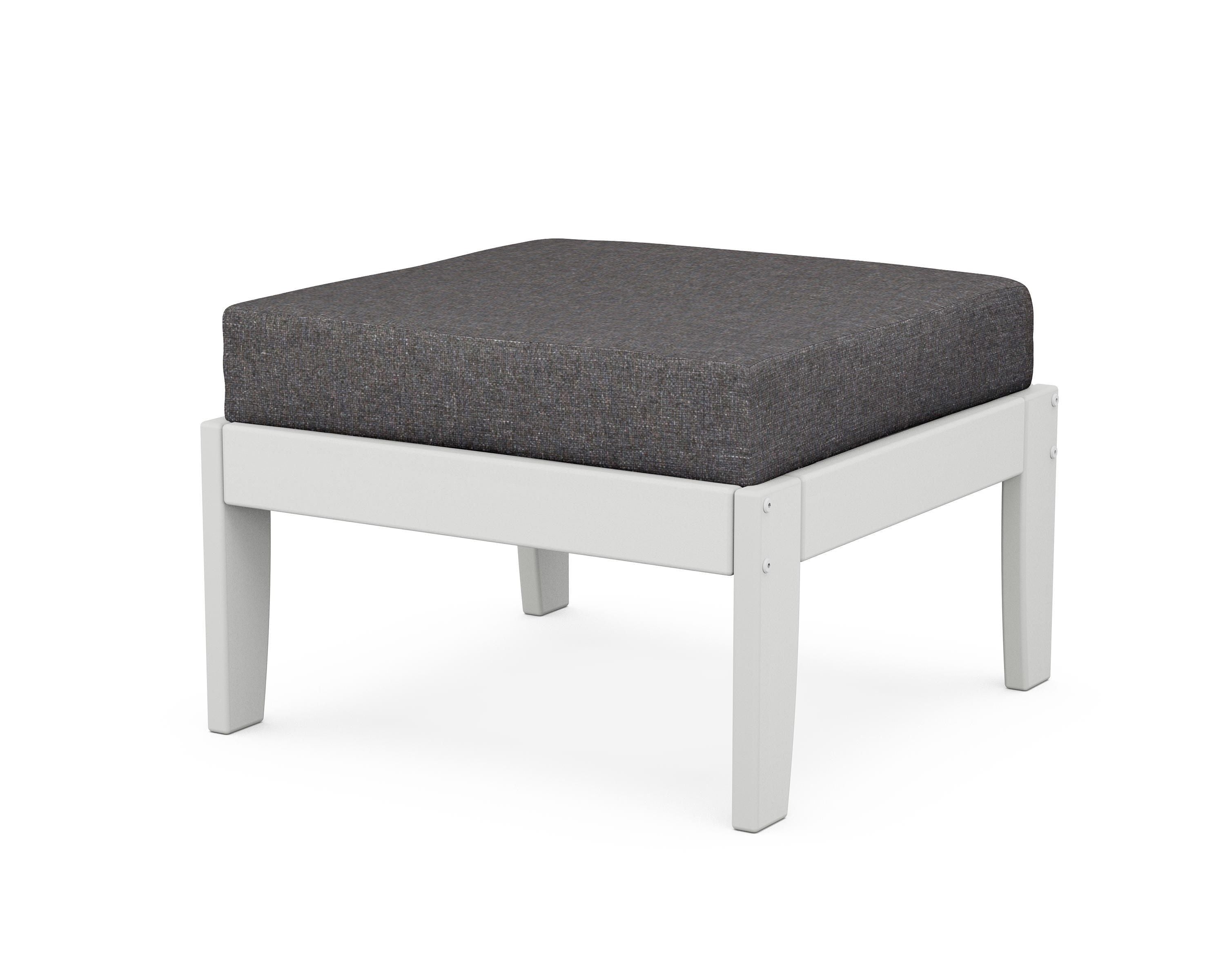 Unbranded Modular Ottoman - Classic in White / Ash Charcoal