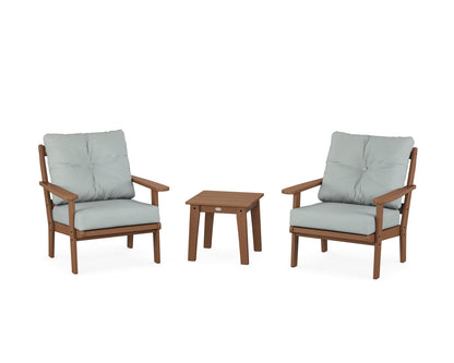 POLYWOOD® Mission 3-Piece Deep Seating Set in Teak / Spa
