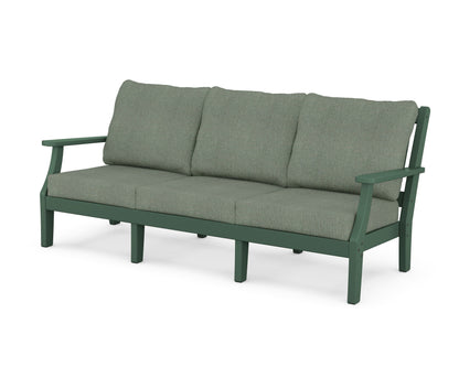 Martha Stewart by POLYWOOD® Chinoiserie Deep Seating Sofa in Green / Cast Sage