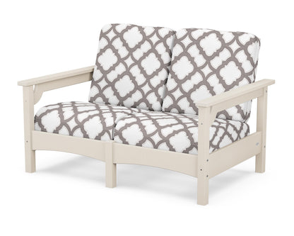 POLYWOOD® Club Loveseat in Sand / Trellis Grey Mist
