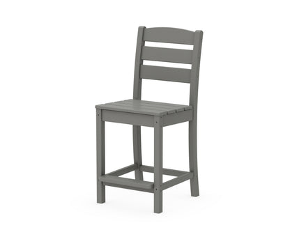POLYWOOD® Lakeside Counter Side Chair in Slate Grey