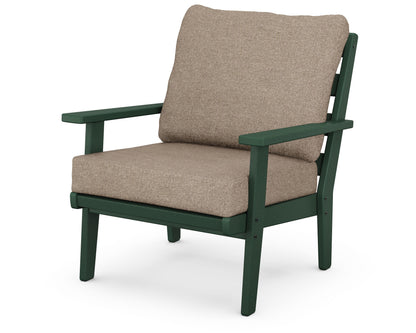 POLYWOOD® Grant Park Deep Seating Chair in Green / Spiced Burlap