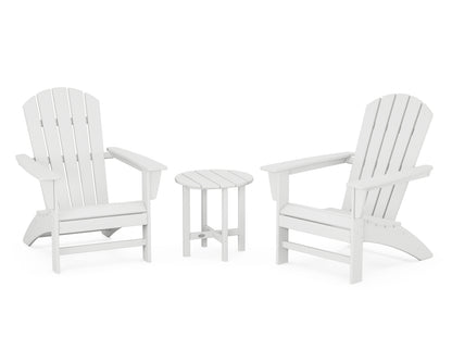 POLYWOOD® Nautical 3-Piece Adirondack Set in White