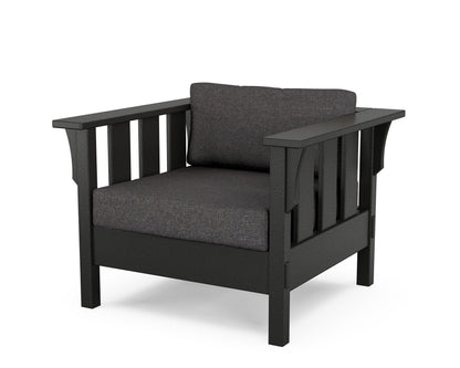 Martha Stewart by POLYWOOD® Acadia Deep Seating Chair in Black / Ash Charcoal
