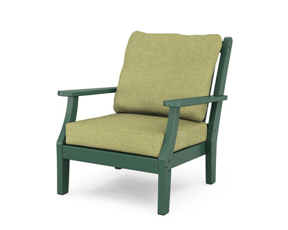 Country Living Wovendale Deep Seating Chair in Green / Chartreuse Boucle