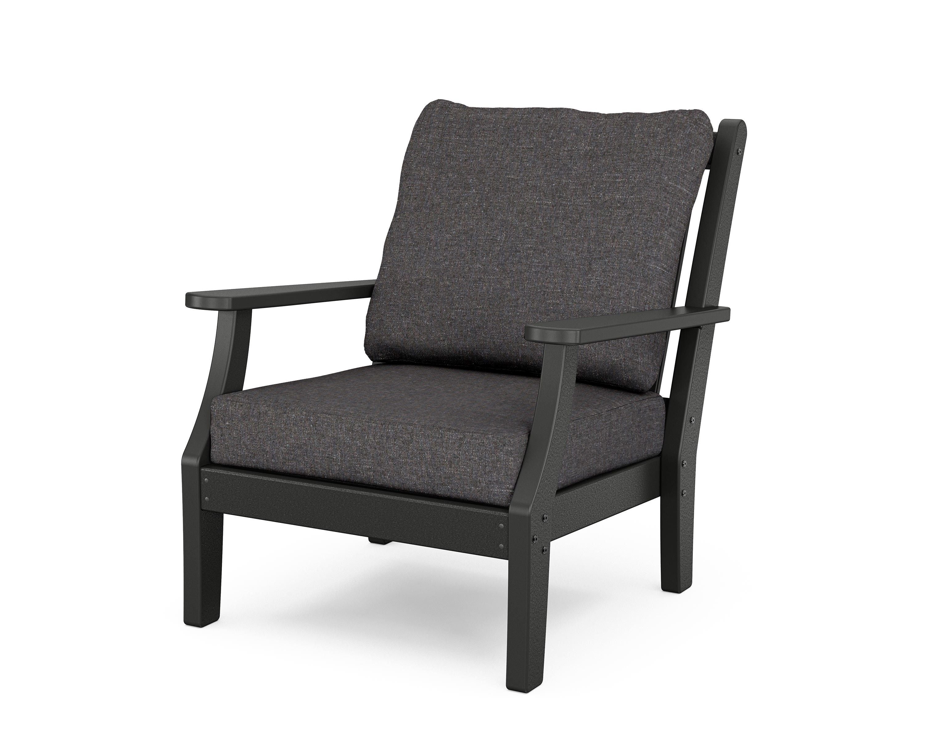 Country Living Wovendale Deep Seating Chair in Black / Ash Charcoal