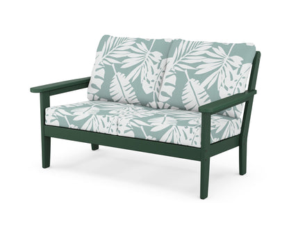 Country Living Cottage Deep Seating Loveseat in Green / Leaf Glacier Spa