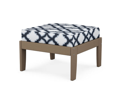 Unbranded Modular Ottoman - Classic in Vintage Sahara / Trellis Marine Indigo