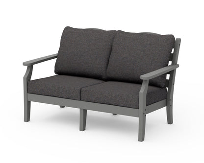 Draper James™ by  POLYWOOD® Savannah Deep Seating Loveseat in Slate Grey / Ash Charcoal