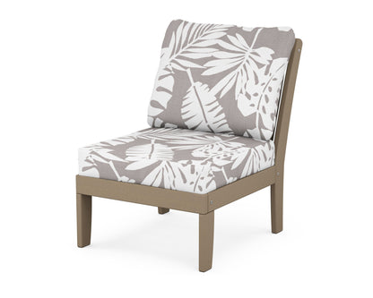 POLYWOOD® Braxton Modular Armless Chair in Vintage Sahara / Leaf Grey Mist