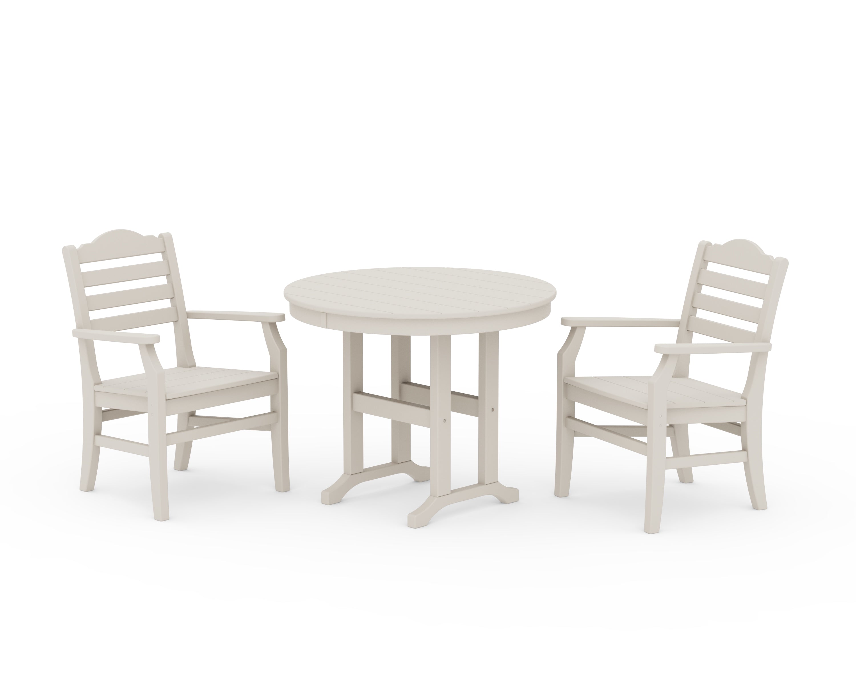 POLYWOOD® Savannah 3-Piece Farmhouse Dining Set in Sand