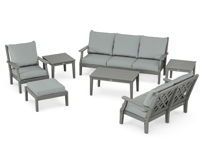 Country Living Wovendale 7-Piece Deep Seating Set in Slate Grey / Spa