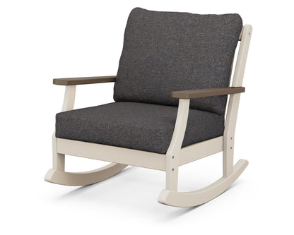 POLYWOOD® Braxton Deep Seating Rocking Chair in Sand / Kona / Ash Charcoal