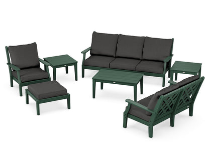 Country Living Wovendale 7-Piece Deep Seating Set in Green / Spectrum Carbon