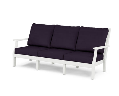 Country Living Wovendale Deep Seating Sofa in White / Navy Linen