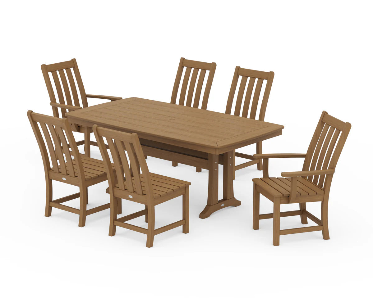 Vineyard 7-Piece Dining Set with Trestle Legs