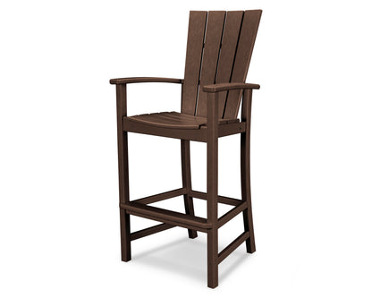POLYWOOD® Quattro Adirondack Bar Chair in Mahogany