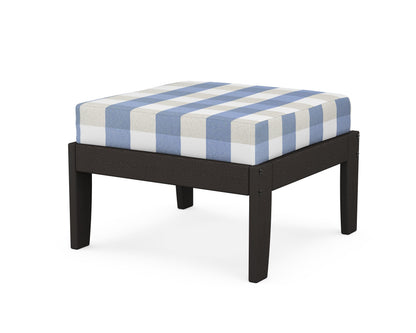 Unbranded Modular Ottoman - Classic in Vintage Coffee / Buffalo Plaid Sky Blue