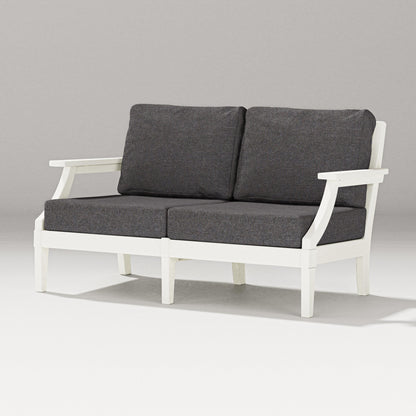 PW Designer Series Estate Loveseat in Vintage White / Ash Charcoal