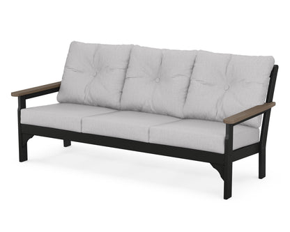 POLYWOOD® Vineyard Deep Seating Sofa in Black / Kona / Granite