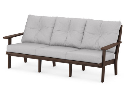 POLYWOOD® Lakeside Deep Seating Sofa in Mahogany / Granite