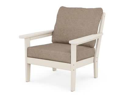 Country Living Cottage Deep Seating Chair in Sand / Spiced Burlap