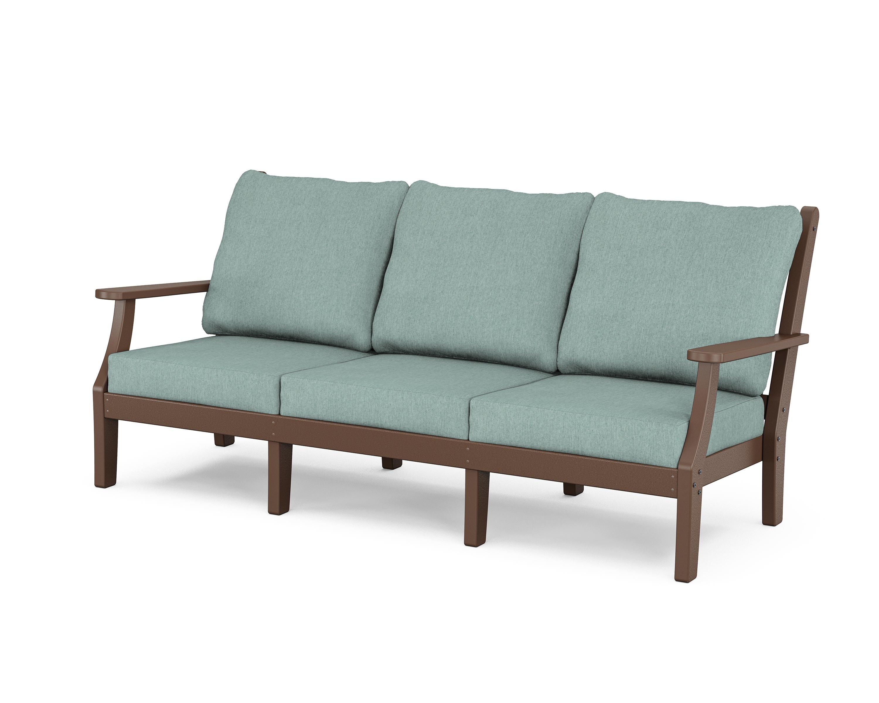 Country Living Wovendale Deep Seating Sofa in Mahogany / Glacier Spa