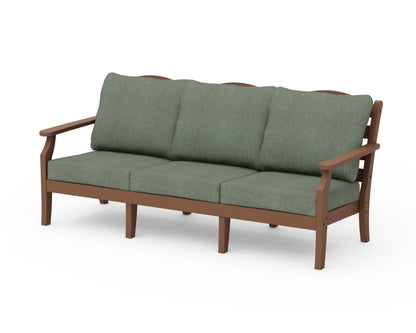Draper James™ by  POLYWOOD® Savannah Deep Seating Sofa in Teak / Cast Sage