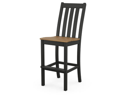 POLYWOOD® Vineyard Bar Side Chair in Black / Natural
