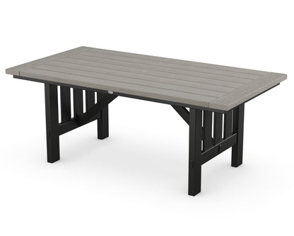 POLYWOOD® Mission 39" x 75" Dining Table in Black / Driftwood