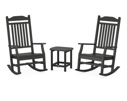 Country Living Cottage Rocking Chair 3-Piece Set in Black