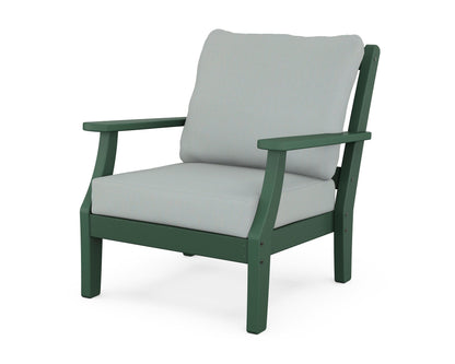 Martha Stewart by POLYWOOD® Chinoiserie Deep Seating Chair in Green / Spa