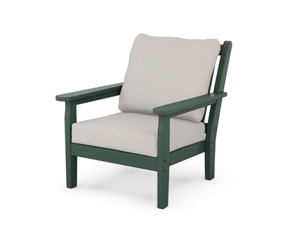POLYWOOD® Chippendale Deep Seating Chair in Green / Cast Ash