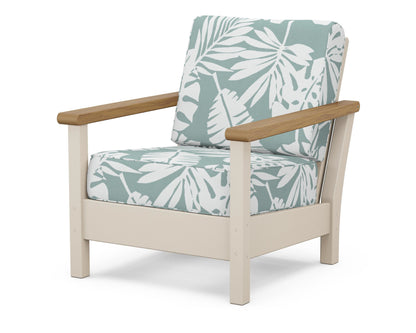 POLYWOOD® Harbour Deep Seating Chair in Sand / Natural / Leaf Glacier Spa