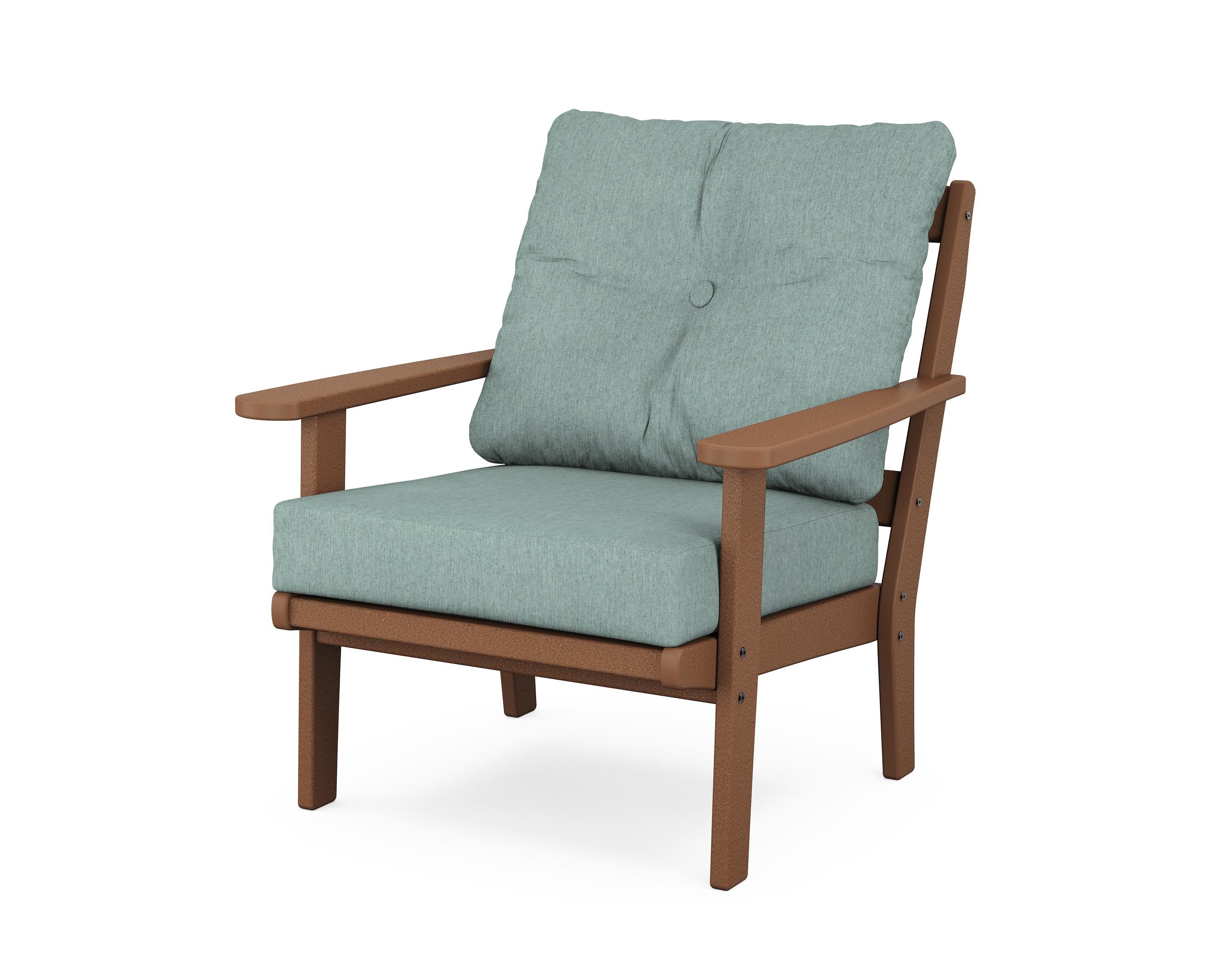 POLYWOOD® Mission Deep Seating Chair in Teak / Glacier Spa